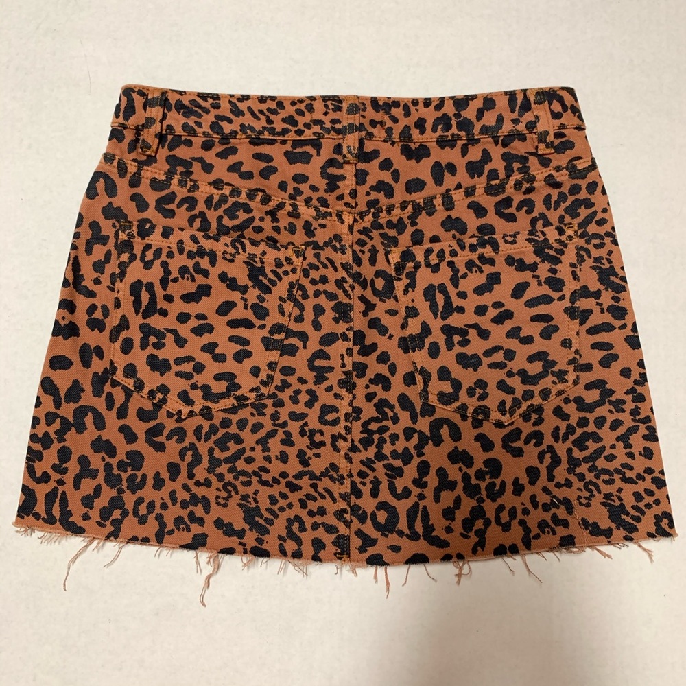 🧡Free People Zip It Up Printed Leopard Mini Skirt - Picture 5 of 6